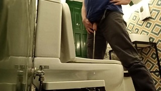 Public Toilet Pissing, Bottom View