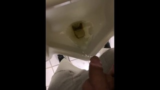 Ran To Public Urinal Desperate To Piss In My Sweat Pants Caught Recording