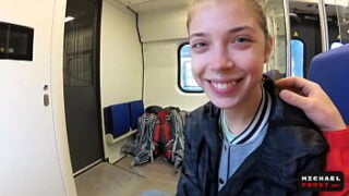 Real Public Blowjob In The Train POV Oral Creampie By Mihanika69 And Michaelfrost