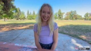 Real Teens – Blonde Teen Kallie Taylor Flashing And Sucking In Public For Her First Casting