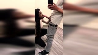 Risky Blowjob In Mall Dressing Room Got Caught