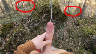 Risky Cumshots In Forest With People Around! Johann Wood