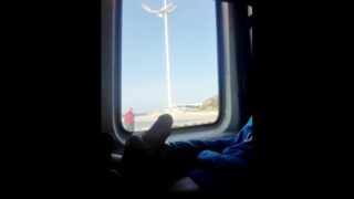 Risky Jacking Off In The Car With People Watching