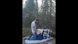 Sexy Blonde BBW Getting Fucked In The Woods Outdoors