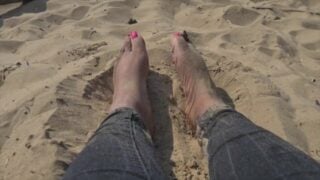 The Beach Is My Favourite Place To Relax, My Feet Pics And Small Clips Made Into A Video File