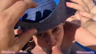 Two Girls And A Guy In The Pool