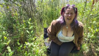 Vibrating Lace Panty Kit Outside – One Clitoral Orgasm – BBW Masturbation – Dirty O Faces