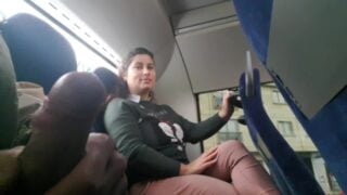 Voyeur Seduces Milf To Suck&Jerk His Dick In Bus