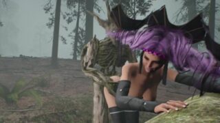 Witch Gets Wood In The Forest