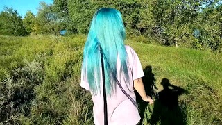 A Slave By the River Obediently Gives Herself to Fuck