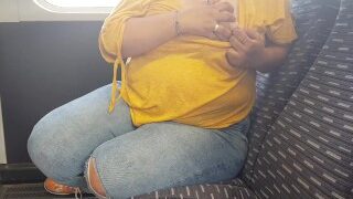 Flashing My Tits On The Train