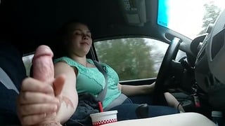 Milking His Cock On The Way Residence