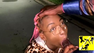 Pranking A Stranger Pt.2 Car Broke Down, Mouthful Of Strangers Cock In The Middle Of The Street