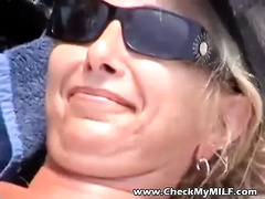 Check my MILF – wife playing on public. Beach pussy play
