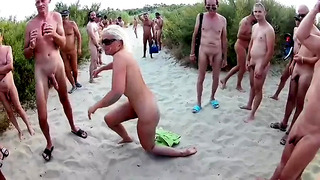 Bukkake public beach