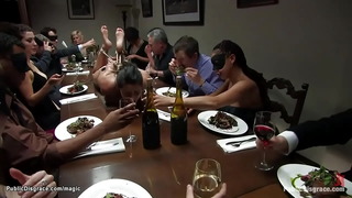 Public Gangbang BDSM Fuck