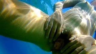 Underwater Pee And Naked Swim At Nudist Beach
