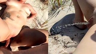 At The Public Nudist Beach, A Stranger Fucks Me Before I Take A Piss