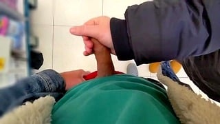 Public Squirt Handjob