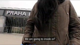 Real Homeless Brunette Fucked for Shelter