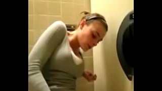 Squirting into a Human Toilet