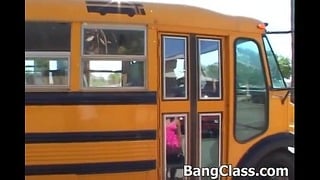 School Girl Fucks on the Bus