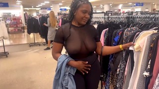 Flashing My Big Boobs at the Mall