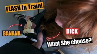 Flashing Dick in Public Train