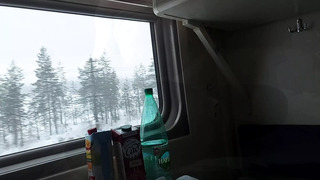 Baby masturbates on the train