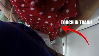 Touched his Cock in Public Train to see his Reaction and he Liked!