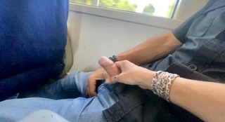 ACCIDENTAL SEX ON THE TRAIN – HANDJOB AND CUMSHOT WITH AMATEUR MILF