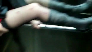 wife show pussy in elevator