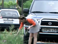 Sexy girls get fucked and covered with piss outdoors – DVD