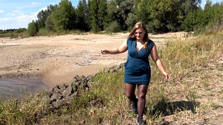 German Big-Ass Girl OUTDOOR BAREBACK SEX