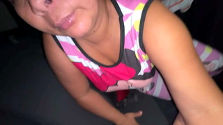 I take my big-assed, mature old whore to hide in the car without her husband knowing.
