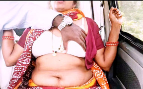 Desi Stepmom and Stepson Car Sex for Long Drive. Telugu Dirty Talks.