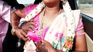 E -1, telugu  talks, silk aunty telugu  -1, Full video, silk aunty car sex, dirty talks, aunty with boy friend  journey.