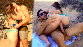 Hot White Bubble Butt Portuguese Gets Picked up in the Beach