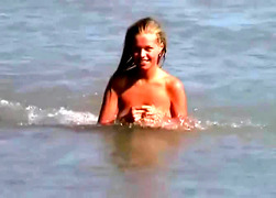 Sexy Blonde Nude at the Beach