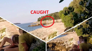Teen teacher sucks my cock in a public beach in Croatia in front of everyone – it’s very risky with people near- MissCreamy