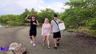 Threesome on the Beach with Stepbrothers – Danner Mendez – Tatiana Alvarez – Max Betancur