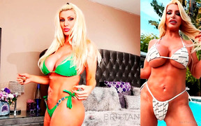 Kinky Hot Blonde Brittany Andrews Stuffs Her Pussy at the Sunny Beach!