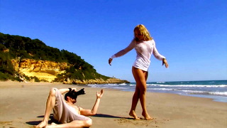 Fucking mom on beach