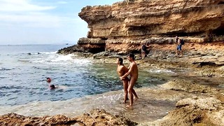 Divers watch us fucking on the beach
