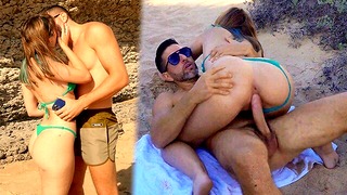 Hot White Bubble Butt Portuguese Gets Picked Up in the Beach
