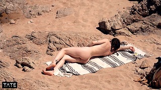 horny college girl fuck a stranger in a nude beach – little arden