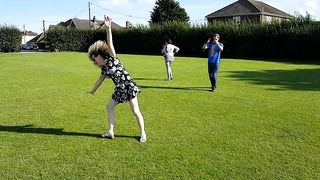 Flashing Pussy Doing Cartwheels In The Park