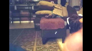 Flashing a friend watching TV