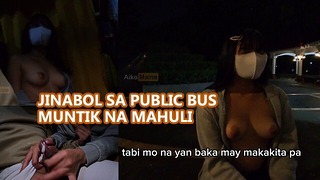 RISKY Public Bus Handjob with Guy I met online 40 years old
