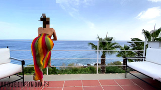 summer time: risky public balcony sex – projectsexdiary